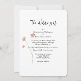 Sage- och inbjudningar till vattenfärgsbröllop