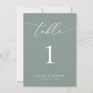 Sage Oliv grönt minimalist Bröllop Händelsens An Inbjudningar