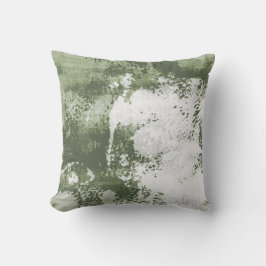 Sage Olive Green Abstract Watercolor Texture Kudde