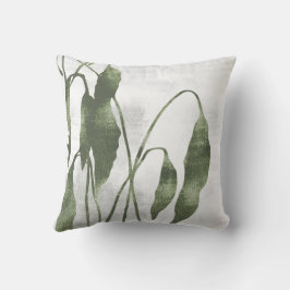 Sage Olive Green Botanical Greenery Leaves Kudde