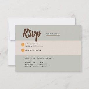 Sage Olive-OSA som matchar Rustic Fall-inbjudninga OSA Kort