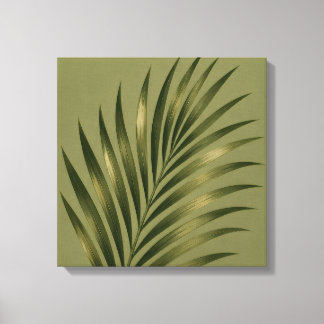 Sage Palm Serenity Minimalistisk Canvastryck
