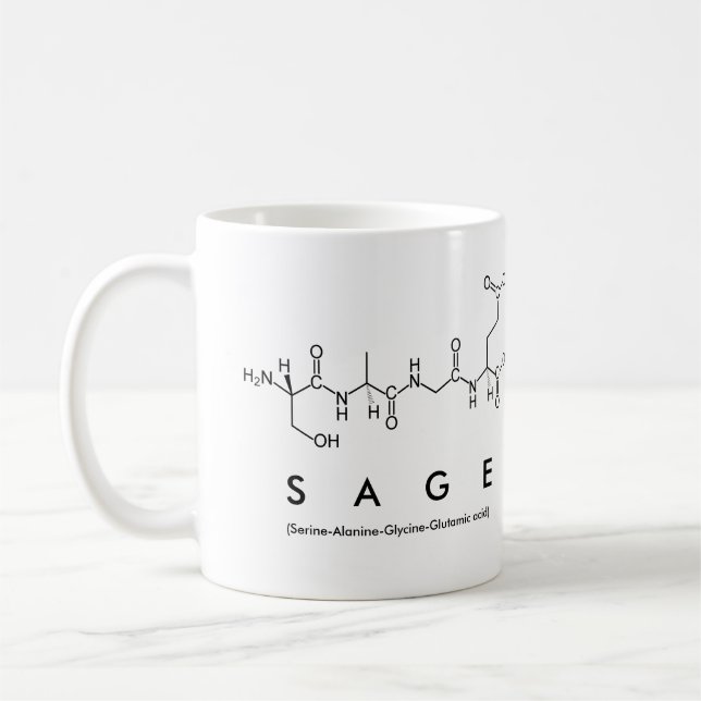 Sage peptide namn mugg (Vänster)