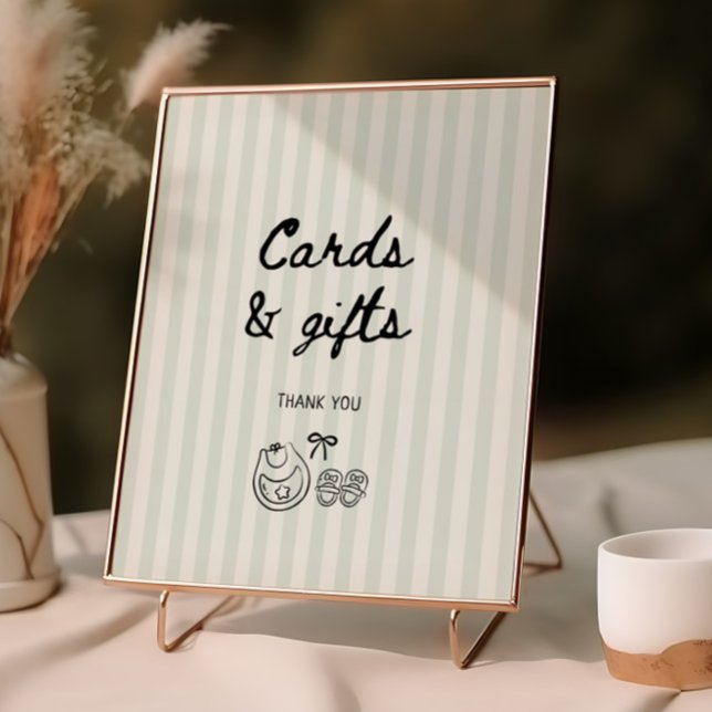 Sage Rand Baby Shower-kort och presentkort Poster (Skapare uppladdad)