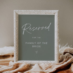 SAGE Reserved Seved for Family Sign Poster