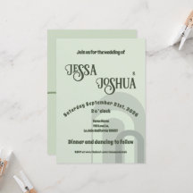 Sage Retro Funky Disco Bröllop - djärv modern Roli