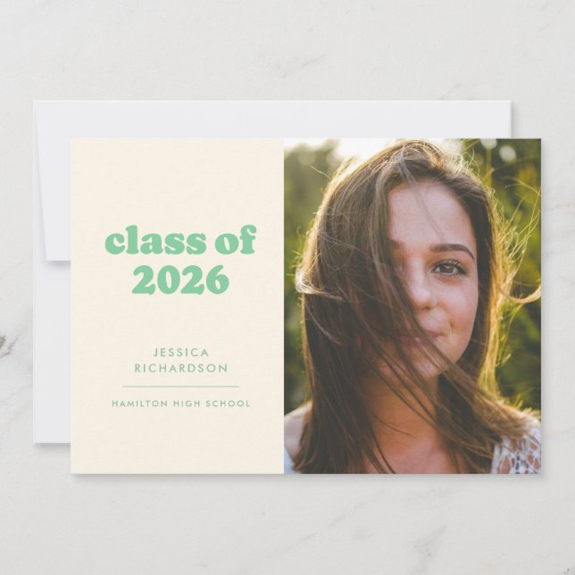 Sage Retro Simpity Photo Studenten Meddelande (Framsida)