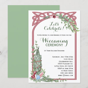 Sage & Ro Herbal Crystal Bouquet Baby Wiccaning Inbjudningar