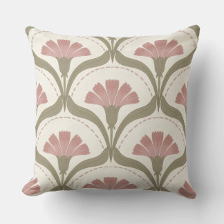 Sage & Rose Floral Throw Pillow Kudde