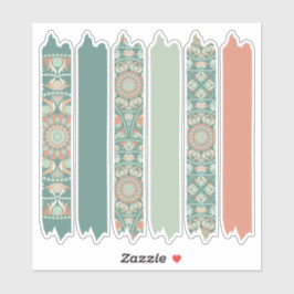 Sage & Sand Retro Cheer Mandala Mönster Washi Tape Klistermärken