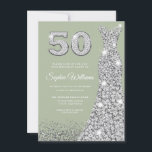 Sage & Silver Gown 50:e Födelsedagsfesten Inbjudningar<br><div class="desc">Sage & Silver Gown 50:e Födelsedagsfest inbjudan firar en milstolpe med Sage & Silver Gown 50:e Födelsedagsfest inbjudan. Denna elegant visar upp en skakande silver-gryning mot en muterad bakgrund som fångar sofistikeringen och glamorn av ett så viktigt tillfälle. Användan av mousserande inslag i formgivningen förmedlar en god själ, medan den...</div>