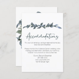 Sage Silver Grönt Blommigt Djurutrymmeskort i Brö Tilläggskort