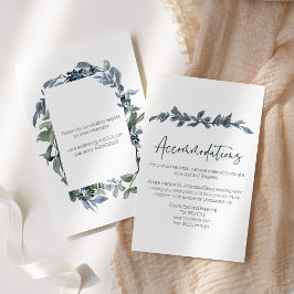 Sage Silvergrön Blommig Bröllopsinkluderingskort Tilläggskort