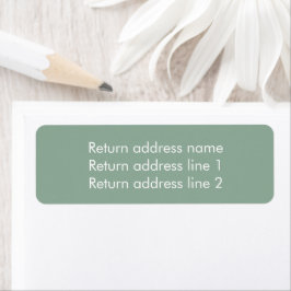 Sage Simple Modern Christmas Return Address Returadress Etikett
