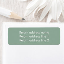Sage Simple Modern Jul Returadress