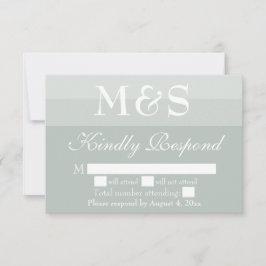 Sage Simple Modern Script Bröllop OSA Card Tack Kort