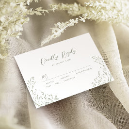 Sage Sketched Vintage Flourish Bröllop OSA