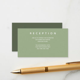 Sage Small Reception Info för Microsoft Bröllop Tilläggskort