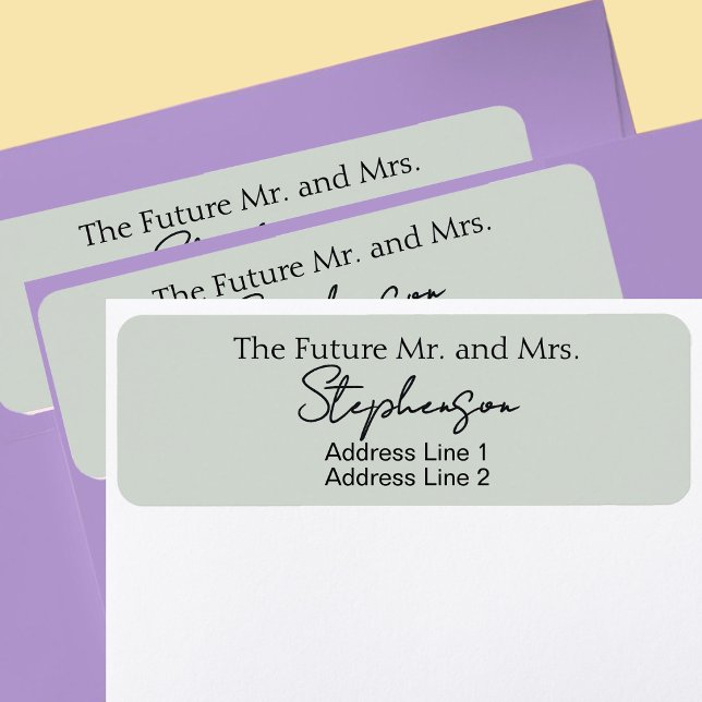 Sage Spara Datum Anpassat Namn Returadress Etikett (Skapare uppladdad)