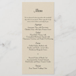 Sage Succulent Bröllop Menu Meny