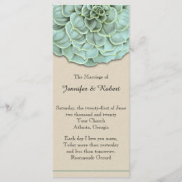 Sage Succulent-Bröllopsprogram Program