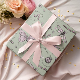 Sage Sweet Little Critter Feminine Rosa Presentpapper