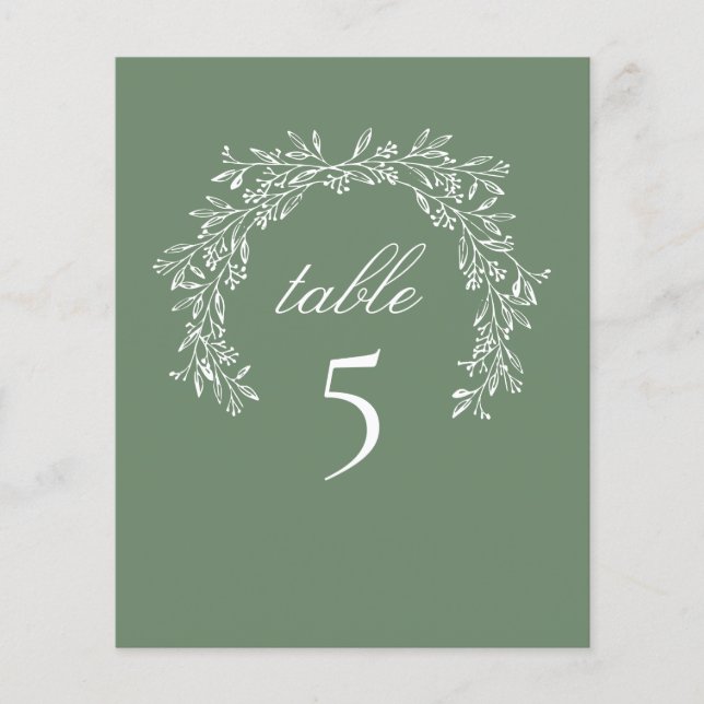 Sage Table Lyx Botanisk Krans (Framsida)