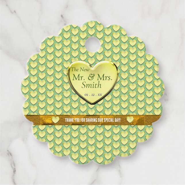 Sage Tack Party Event Bröllop Gåvor Etiketter (Framsida)