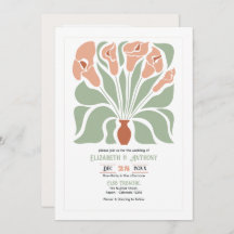 Sage & Terracotta Abstract Floral Boho Wedding
