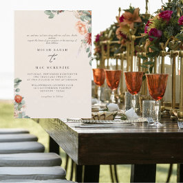 Sage & Terracotta Båda uppsättningar föräldrar Brö Inbjudningar