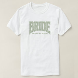 Sage Tiny Floral BRUD Förlovning  T Shirt