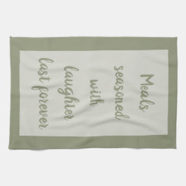 Sage - Vit Kökshandduk