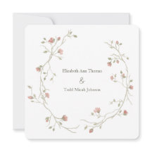 Sage & Watercolor Square bröllopsinbjudan
