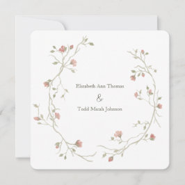 Sage & Watercolor Square bröllopsinbjudan Inbjudningar