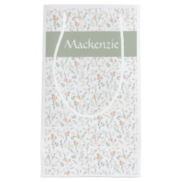 Sage Watercolor Wildflower Floral Custom Name