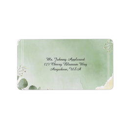 Sage Whisper Botanical Address Labels Adressetikett