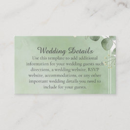 Sage Whisper Botanical Enclosure Cards Tilläggskort