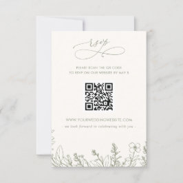 Sage WildblommWoodland Garden Blommigt QR CODE OSA Kort