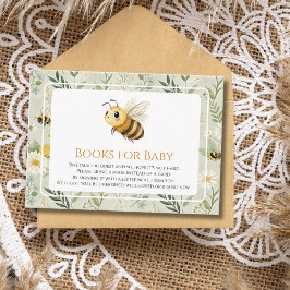 Sage Wildflower-Bee Baby Shower-Böcker För Bebis Tilläggskort