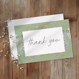 Sage Wildflower Garden Elegant Wedding Tack Kort