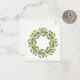 SAGE WREATH 2,5-tums platt anteckningskort i kvadr