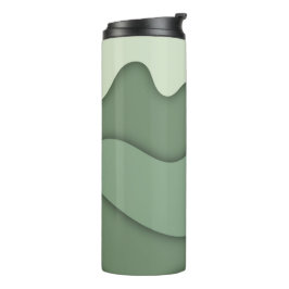 Sagegrön Abstrakt Våg Mönster Tumbler