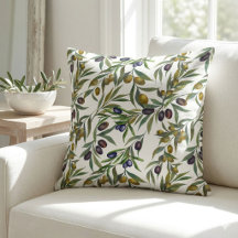 Sagegrön akvarell fransk landsbygd olivmönster