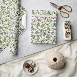 Sagegrön akvarell fransk lantlig oliv presentpapper
