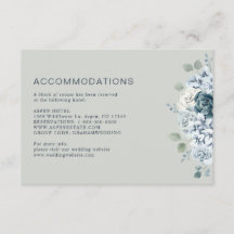 Sagegrön akvarellblommig bröllopshotell