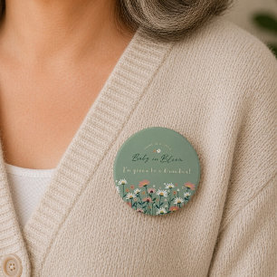 Sagegrön baby i blomning Dusj mormor knapp