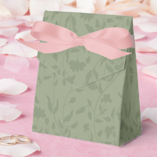 Sagegrön blombröllop presentaskar