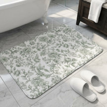 Sagegrön blomstergammaldags toile-mönster 