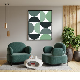 Sagegrön boho-väggdekor grön väggdekor poster