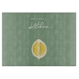 Sagegrön & Citron Skript Kokande Anpassat Namn 